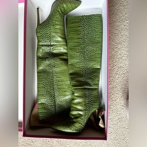 Paris Texas Green Croc Boots sz38
